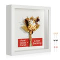 11x11 Shadow Box Picture Frame with Real Glass Panel and Linen Back - color: White + Thickened Panel + Foam Packaging, size: 11x11