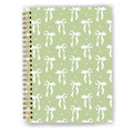 GDJIEGBC Sage Green Girly Coquette Bow Notebook 5.5x8.3in - color: Color-B