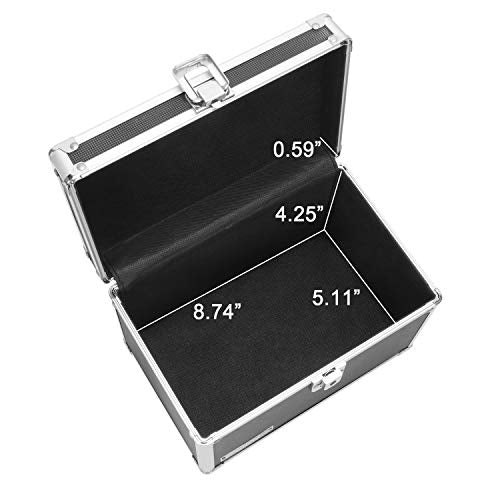 Vaultz Lockable Index Card Holder - Flash Card Organizer for Recipes, Passwords or Studying Holds 550 5x8 Notecards - Index Card Box Study Accessories, Black - color: Black, size: 5 X 8 Inch