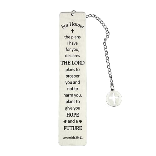 Christian Bookmark Gifts for Women Girls Boys, Inspirational Religious Book Mark Markers Faith (for I Know The Plans I Have) - style: For I know the plans I have