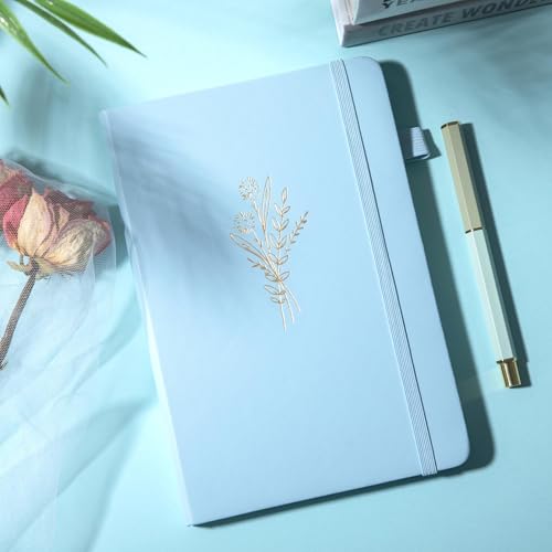 Lined Journal Notebook for Women Cute Leather Notebooks for Writing - color: Blue