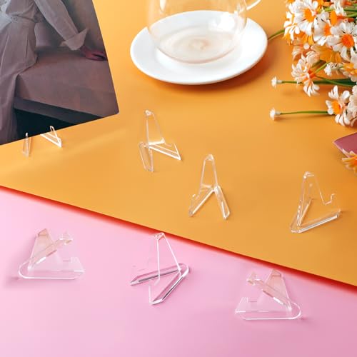 NIUBIER Card Display Stand, Arcylic Card Holder, Clear Mini Easel 1.4 in - size: S-1.4 in