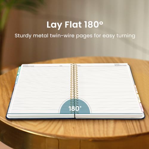 Taja Cute Large Spiral Lined Notebook for Work with 5 Removable Dividers - color: Z - Astral Echo