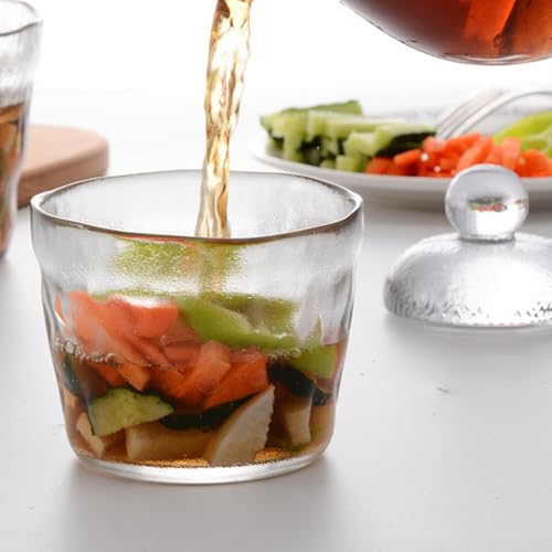 PRETYZOOM 650ml Glass Pickle Vegetable Jar round Heavy Duty Storage Tank