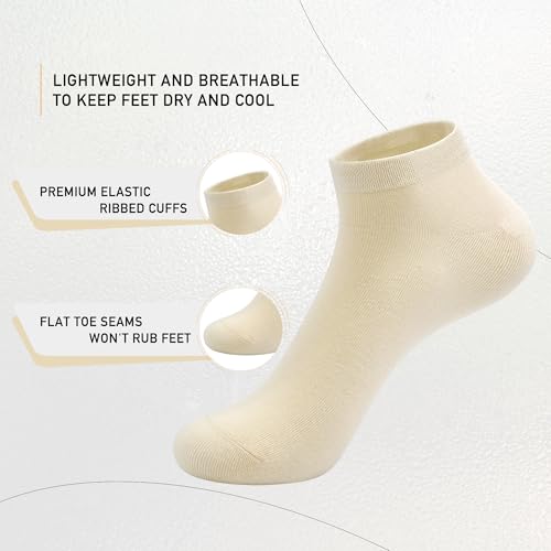 SERISIMPLE Women Viscose Bamboo Ankle Socks Low Cut Thin Sock Lightweight Pastal Color Soft Sock 5 Pairs - color: Assorted1, size: Medium