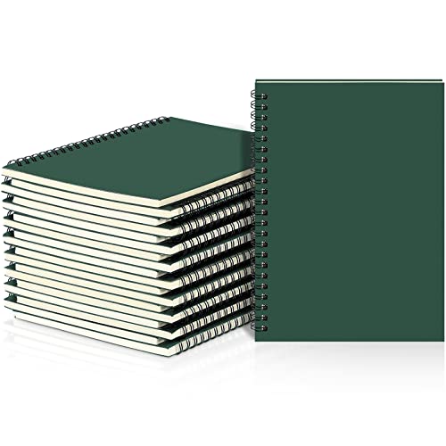 Yahenda 18 Pcs Spiral Notebooks, 1 Subject, Wide Ruled, Deep Green - color: Dark Green