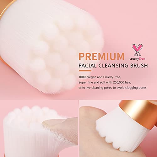 DUcare Manual Facial Cleansing brush, 2-in-1 Skin Care face brush