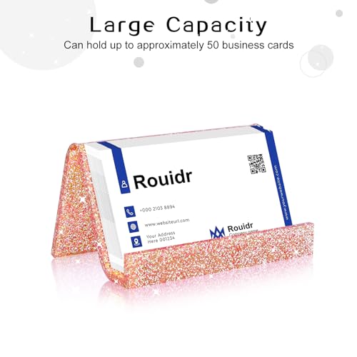 Rouidr 3 Pack Business Card Holder for Desk, Color - color: Color 3pcs