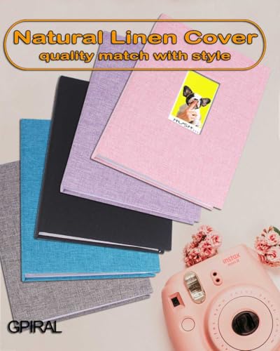 GPIRAL Mini Polaroid Photo Album Book 208 Vertical Photos - Linen 2x3 Photo Album Compatible with K-pop Photocards, Fujifilm Instax Mini Film 7s 8 9 11, Polaroid Snap/PIC 300, Zip Printer, Beige - color: Beige