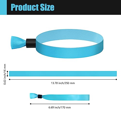 100 Pcs Cloth Wristbands, Disposable Wristbands for Events (Water Blue) - color: WATERBLUE