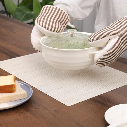 Myir JUN Placemats Set of 4 Kitchen and Dining Table Placemats - color: B-off White, size: Set of 4