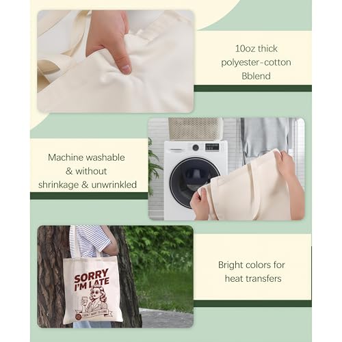 Aesthetic Canvas Tote Bag for Women – Minimalist Open-Top Design, Perfect for Books, Daily Errands and Gifting. - color: Retro Ivory Red