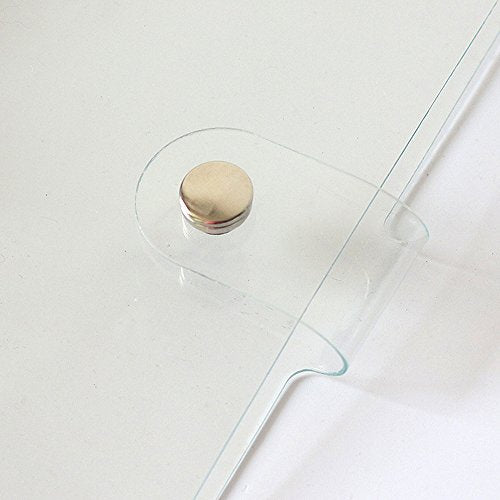 A5 Binder Cover 6-Ring Planner 7"x9.25" Clear Transparent Soft PVC Notebook Shell Round Ring Binder Cover Protector Snap Button Closure Loose Leaf Folder - color: Transparent, size: A5 (180mm x 235mm)
