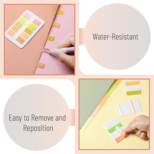 Mr. Pen- Sticky Index Tabs, 500 Pcs, 21 Sets, Colorful - color: Citrus