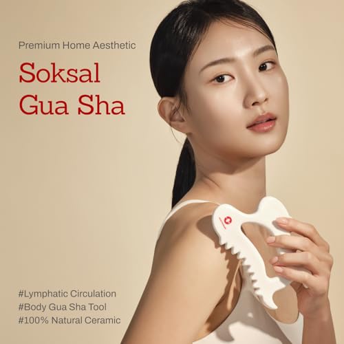 MEDITHERAPY SOKSAL GUASHA,Ceramic Gua Sha,Body Massage Tool, Korean Body Guasha, Guasha Board, Face Lift, Muscle Relief Massage Board (Body Massager) - style: BODY MASSAGER