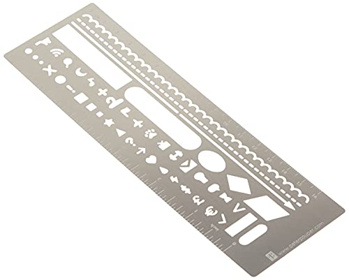 Metal Stencil Bookmark for Bullet Journals, Hardcover