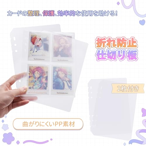 Card Binder for Girls with 4 Pocket Sleeves for 160 Cards (Blue)