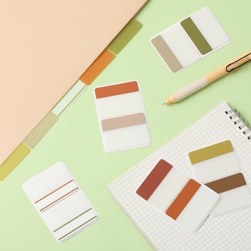Mr. Pen- Sticky Index Tabs, 500 Pcs, 21 Sets, Earthy - color: Earthy