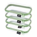 YQBRAO Clear Hard Shell Zipper Cases, 4 Small Cable Organizers, Green - color: Green, size: 4 Pack(S)