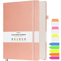 College Ruled Notebook B5, 312 Numbered Pages Diary, Lined Leather Journal - color: Pink, size: B5