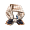 100% Mulberry Silk Scarf - 25.6" Square Neckerchief & Headscarf Gift Packed - color: Brown-2