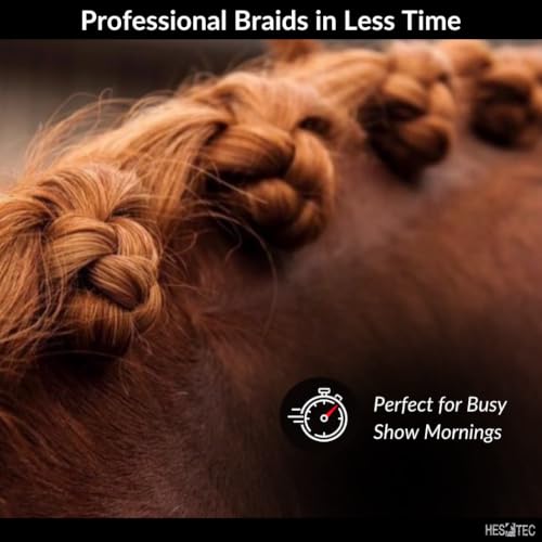 Quick Knot® Deluxe | Mane Braiding Clips for Horses & Ponies | Professional Show Braids in Minutes | No Sewing Required | Reusable (Brown, XL) - color: Brown, size: XL