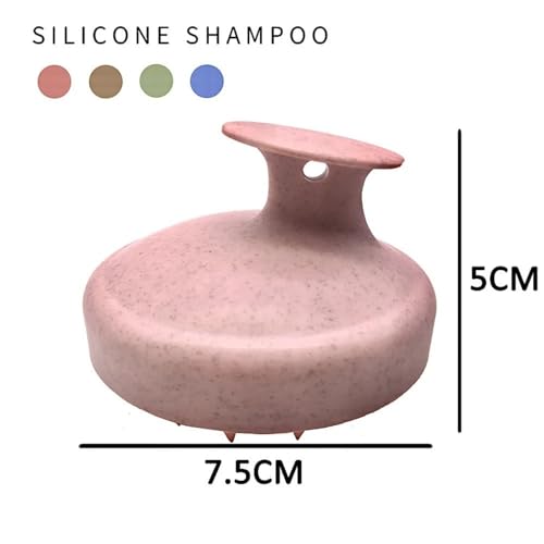 INVODA 4PCS Scalp Massage Brushes Ultra-Soft Silicone Shampoo Brushes for Deep Cleaning & Relaxation – Gentle Hair Care for All Hair Types (Men, Women, Pets) Ergonomic Shower Brush Set - color: Wheat Straw 4pcs
