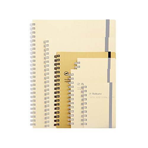 Roruban Memo Pad with the Pocket B6 Grid 70 Pages GOLD
