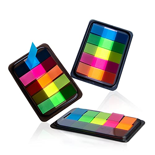 Golcellia 300 Pcs Transparent Sticky Tabs, Pop Up Page Markers for Books - color: Long Strip Base