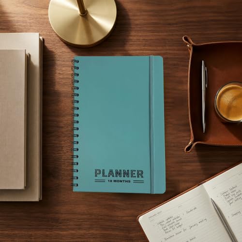 Nextnoid B5 18-Month Undated Monthly Planner, Hardcover, Turquoise - color: Turquoise, style: a-Monthly Undated