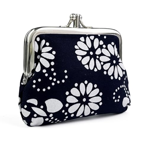 Cute Floral Buckle Coin Purses Vintage Pouch Kiss-lock Change Purse Wallets… - color: 13