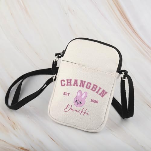 WCGXKO Korean Pop Gift Korean Group Merch Boys Group Est 1999 Dwaekki Crossbody Bag for Pop Music Lover - color: 1999dwaekki Cr
