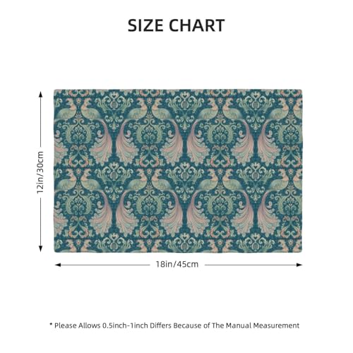 Vintage Birds Placemats,William Morris Art Floral Birds Table Place Mats 4 Pcs Non-Slip Heat Resistant Dining Room Tabletop Decor for Seasonal Outdoor Party,12x18 Inch - color: Birds-1, size: 12x18"Placemats x4