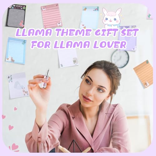 Dispowreath 24 Pcs Llama Sticky Notes with Pens Alpaca Party Favors Gifts - style: Alpaca