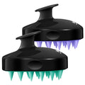 HEETA 2-Pack Large Scalp Massager Scrubber Shampoo Brush for Hair Growth - color: Turquoise & Purple