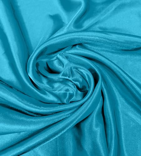1 Piece of Square Satin Scarf Wrap Ribbon Neck Scarfs Halloween Retro Costume (23.62" x 23.62") - color: Peacock Blue