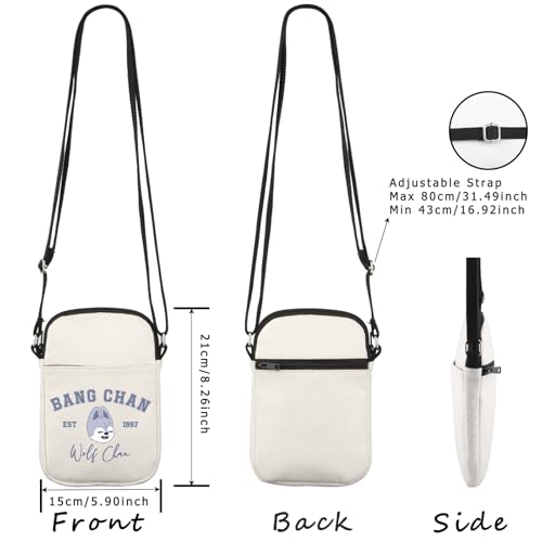 WCGXKO Korean Pop Gift Korean Group Merch Boys Group Est 1999 Dwaekki Crossbody Bag for Pop Music Lover - color: 1997wolf Cr