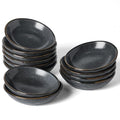 famiware Ceramic Soy Sauce Dish, 2.1oz Dipping Bowl Set of 12, Matte Black - color: Matte Black, size: 12pcs
