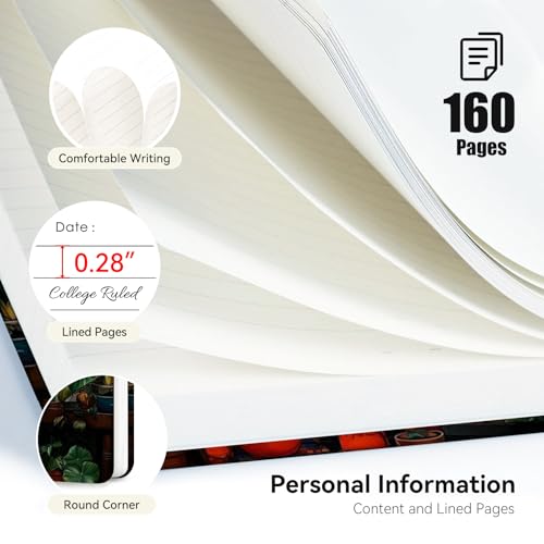 Lined Spiral Journal Notebook for Work A5, 160 Pages, Shelf - color: Shelf