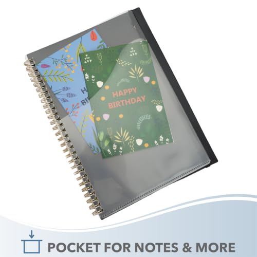 Mr. Pen- Graph Grid Spiral Journal Notebook, A5 (5.7" x 7.9"), 160 Pages - color: Black