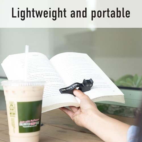 Cat Book Page Holder for Reading, Bookish Gifts & Accessory, Ideal for Bookworms, Book Lovers & Readers, Made in USA (Starry Black) - style: Starry
