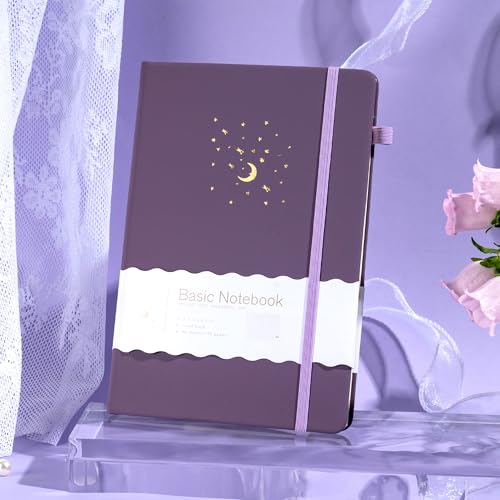 CAGIE Purple Journal for Women Men Lined Dream Journaling Notebook Diary A5 - color: 1 Pack 02 Light Purple