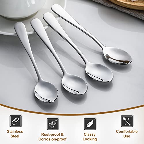 Hiware 12-Piece Demitasse Espresso Spoons, 4 Inches Stainless Steel Mini Coffee Spoons
