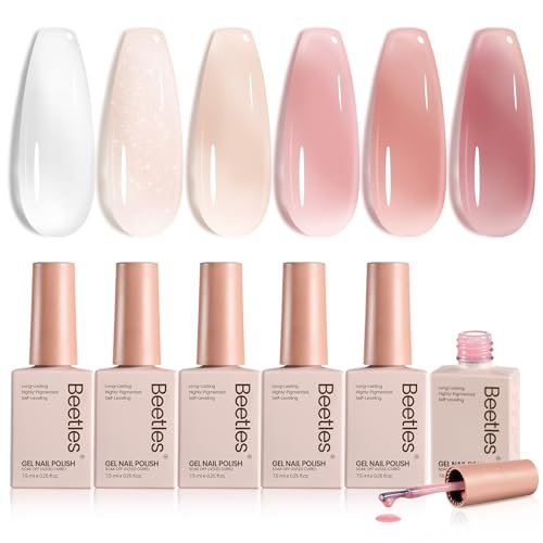 beetles Gel Polish Whispers of Love Jelly Gel Nail Polish Set, 6 Colors - color: 0-0-0-Whispers of Love