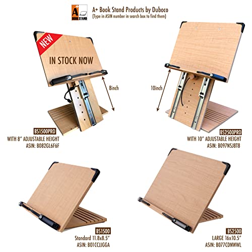 BS1500PRO Large Portable Height Adjustable Foldable Eye-Level Ergonomic Bookstand Holder for Reading Hands Free Large Thick Heavy College Textbooks Tablets Neck Pain Free - size: PRO