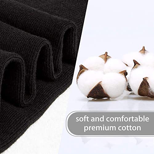 FGZ Women's Crew Socks 5 Pairs Soft Combed Cotton,Breathable Everyday Casual Socks for Women - color: 01-black, size: 9-11
