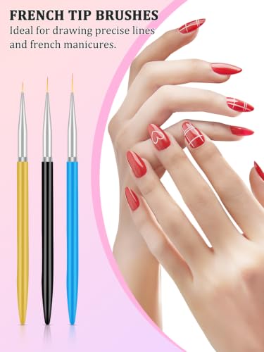 YOOVR 27-In-1 Nail Art Tools with Nail Stand Holder for Press on Painting - color: White