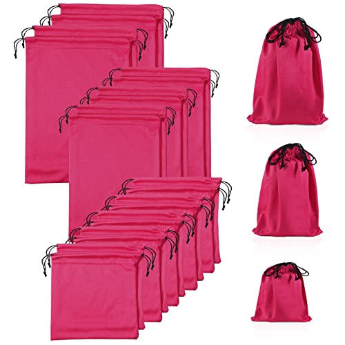20 Pcs Satin Game Storage Bags for Women Men, S, M, L, Pink - color: Pink, size: S,M,L