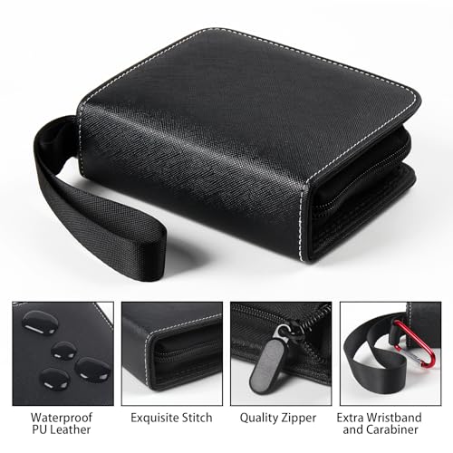 GEAoffice 1 Pocket Mini Trading Card Binder Holds 80 Cards, Black - color: Black-1 Pocket