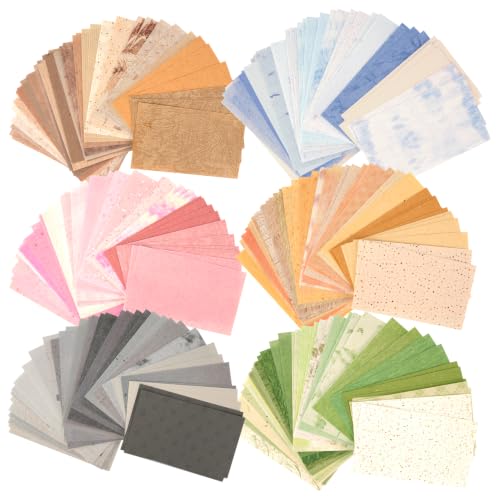 300 Sheet Retro Scrapbook Paper Set, 6 Packs Decorative Paper，for Letter Writing，Scrapbook paper，Junk Journal Supplies，DIY Collage，Card Making Supplies，Collage Background - color: M